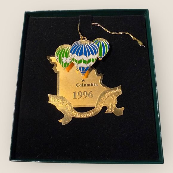 Vintage 1996 Columbia Missouri Balloon Ornament Wake Up To Missouri US Nationals - Picture 2 of 4